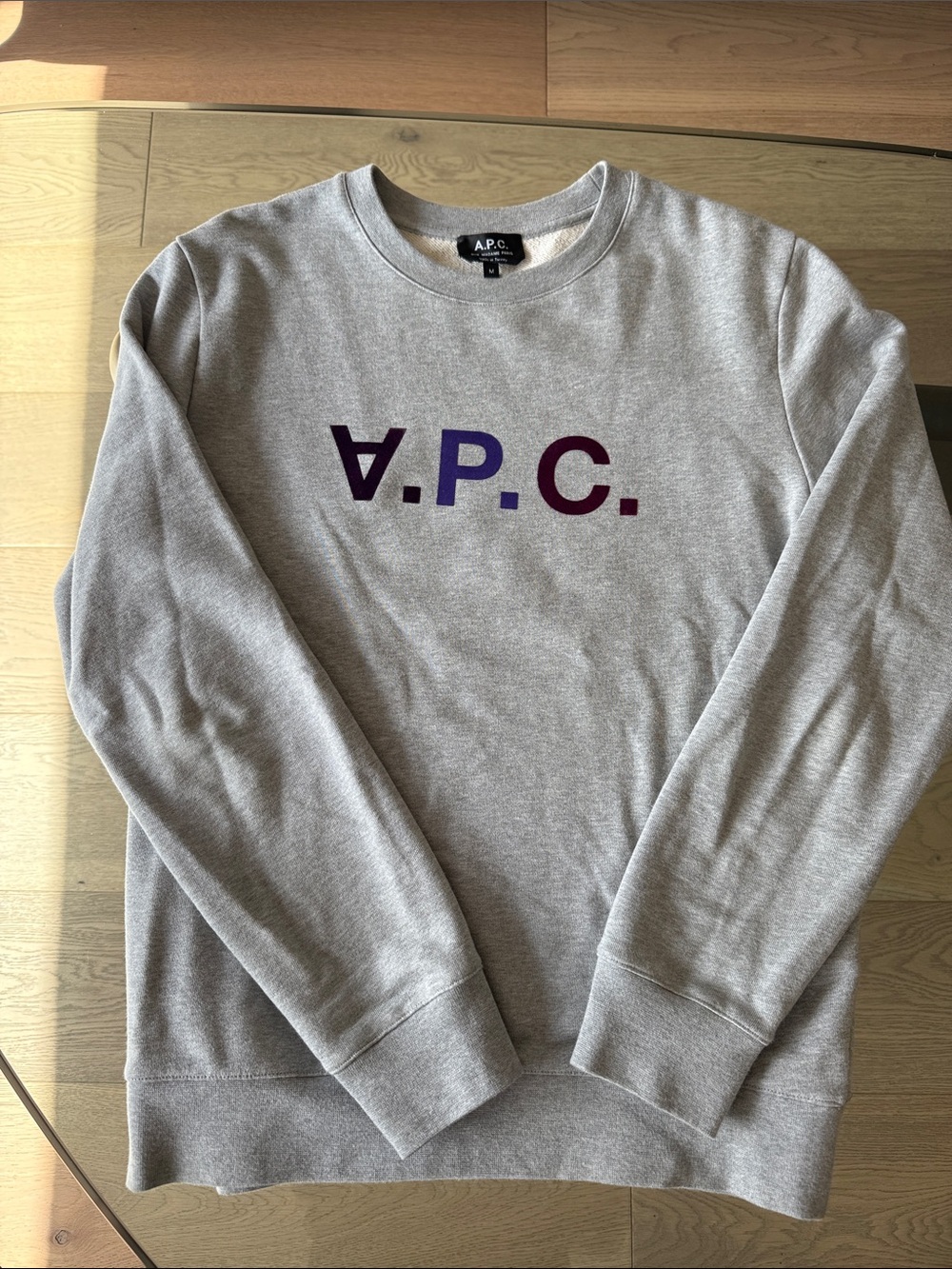A.P.C. Men's Light Grey Crewneck